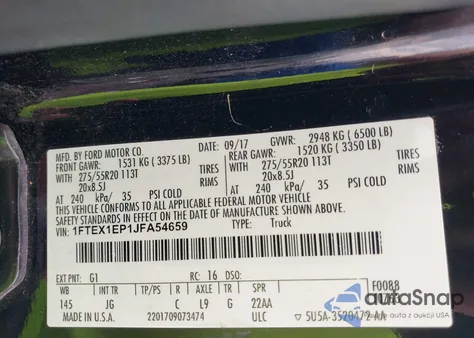 2018 Ford F150 Xl from USA, damaged, VIN 1FTEX1EP1JFA54659